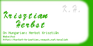 krisztian herbst business card
