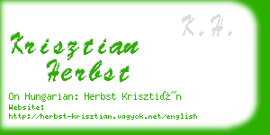 krisztian herbst business card